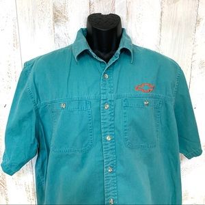 Bear Back Men’s XL Button Up Short Sleeve Shirt Gr